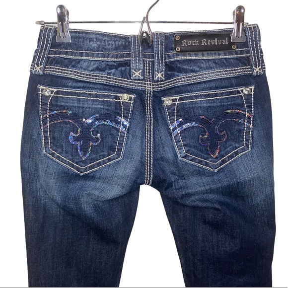 Rock Revival Alanis Boot Cut Jeans Size 27 - Picture 4 of 5